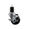 Service Caster 3'' SS Hard Rubber Swivel 1-3/4'' Expanding Stem Caster with Brake SCC-SSEX20S314-HRS-TLB-134 - alternate 1